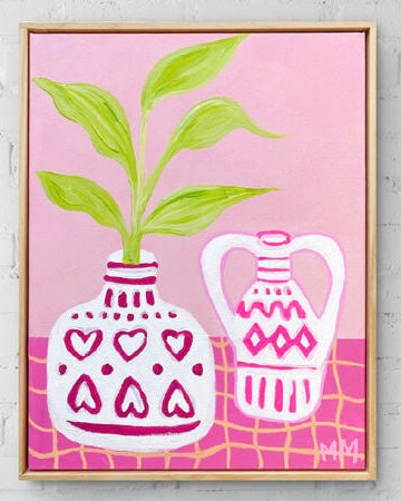 Magenta Hearts With Lily