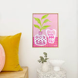 Magenta Hearts With Lily