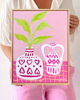 Magenta Hearts With Lily