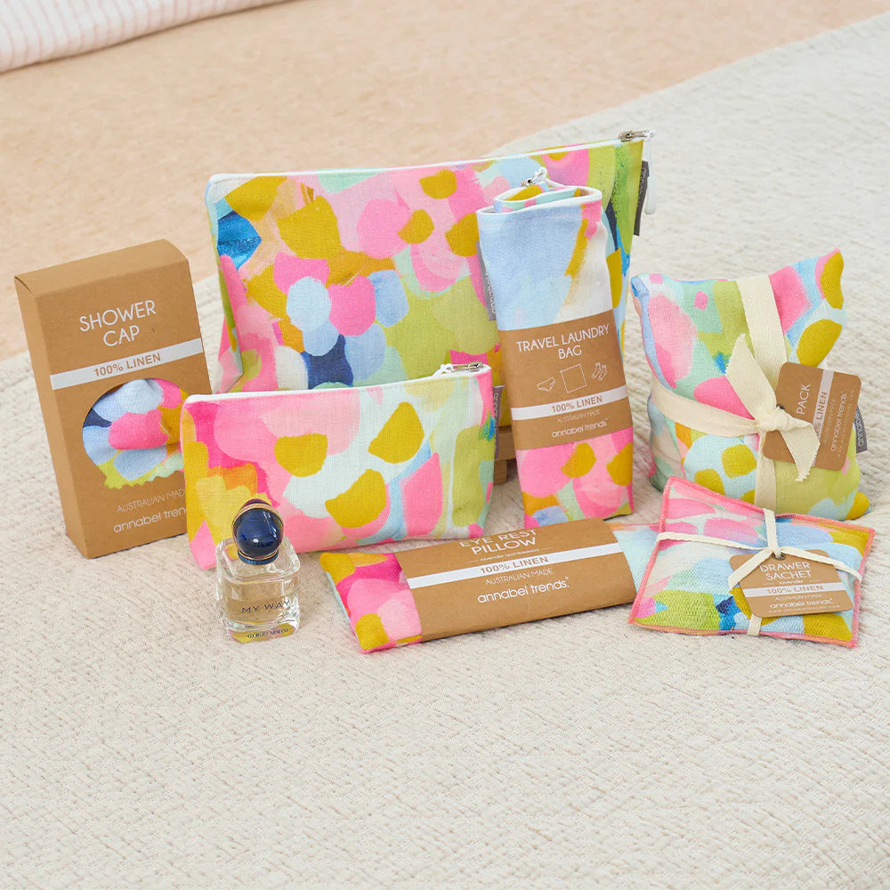 PRE - ORDER Cosmetic Bag - Linen - Good Vibes