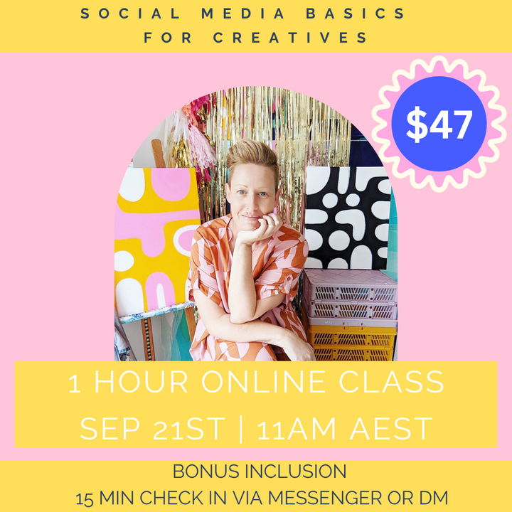 21/09/23| 11AM | INSTAGRAM BASICS FOR CREATIVES ONLINE CLASS