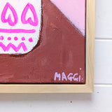 Pink Flowers In Heart Vase