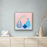 Blues With Eucalyptus On Pink