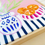 Oranges In Pink Bowl