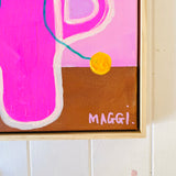 Wonky Vessel With Yellow