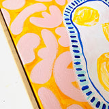 Plate Of Lemons On Pink