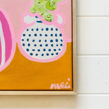 Pink Pot With Stripes