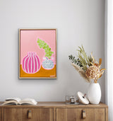 Pink Pot With Stripes