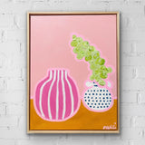 Pink Pot With Stripes