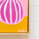 Stripey Pot With Eucalyptus