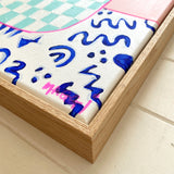 Chequered Vase With Eucalyptus