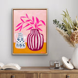 Coffee Pot With Pink Leaves