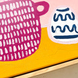 Magenta Urn With Wonky Pot