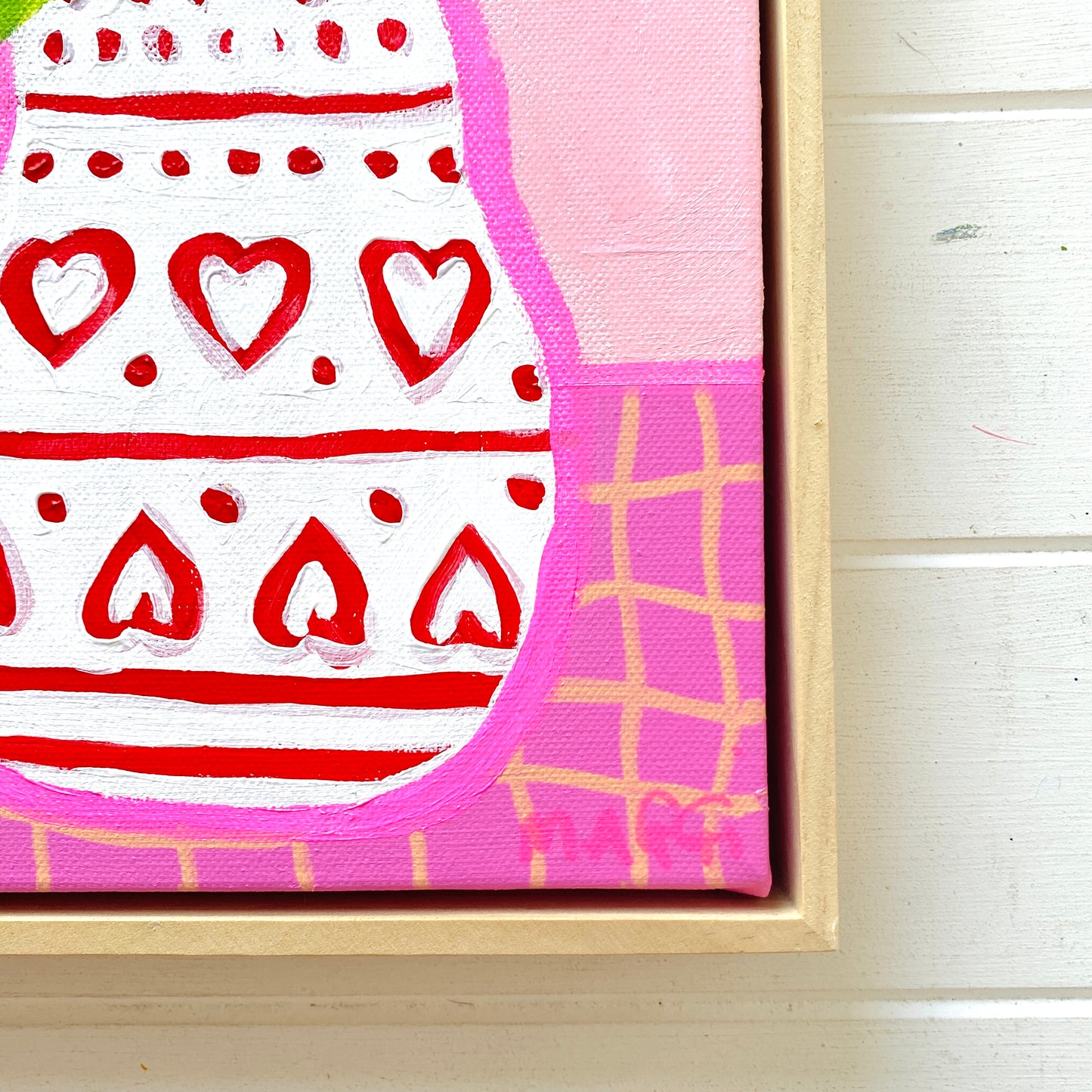 Love Hearts On Pink