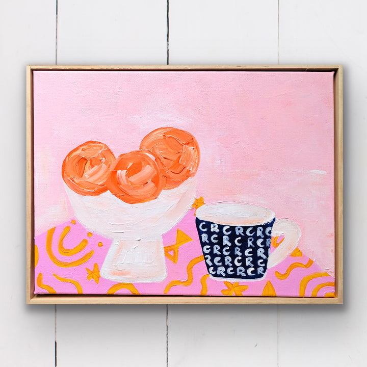 Oranges With Coffee Cup