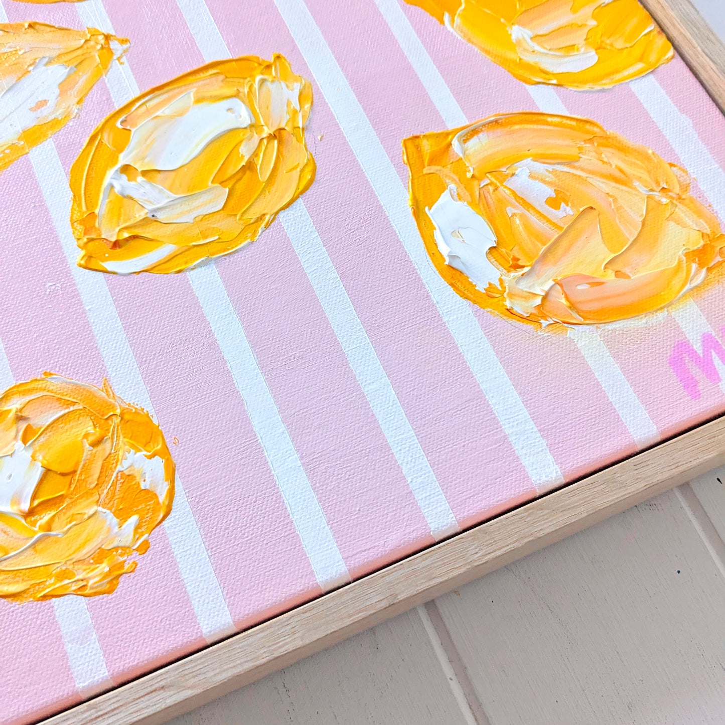 Lemons On Pink Stripes