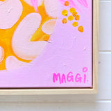 Little Pot With Wattle On Pink