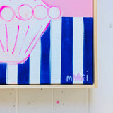 Wattle On Blue Stripes