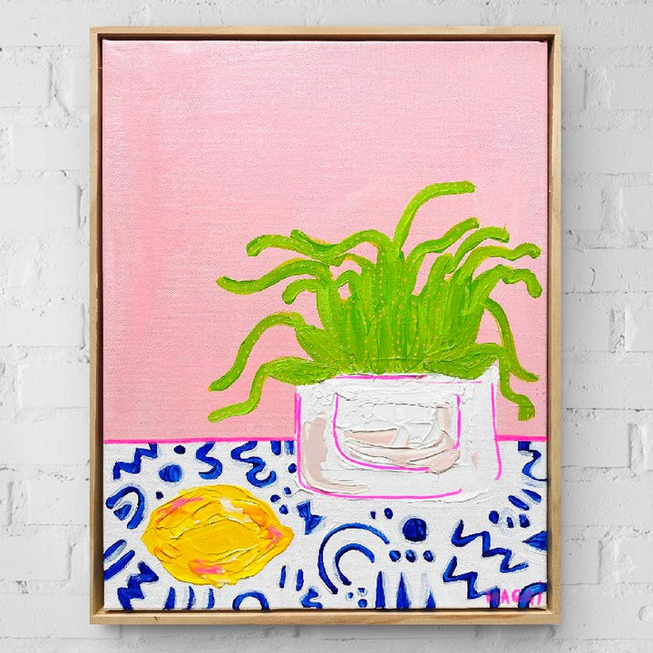 Dragonfruit On Pink With Lemon