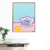 Enid's Coffee Pot on Pink Stripes