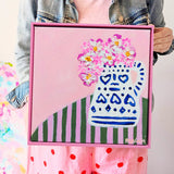 Enid's Coffee Pot With Pansies