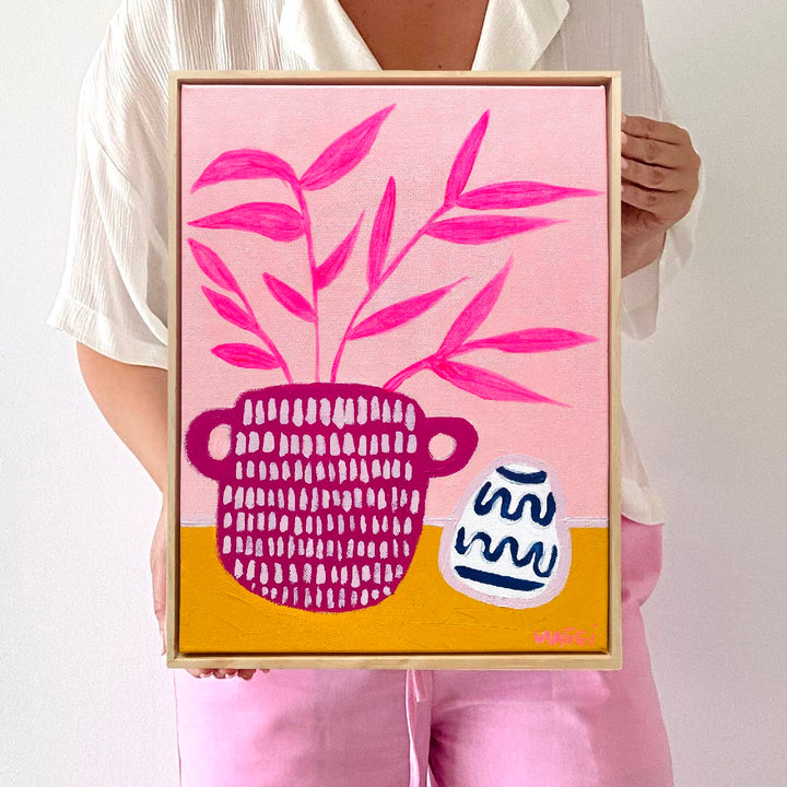 Magenta Urn With Wonky Pot