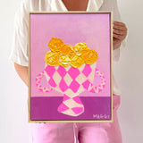 Lemons + Oranges on Pink