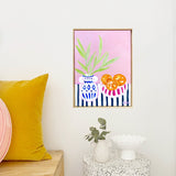 Oranges In Pink Bowl