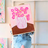 Pink Stripes With Flowers