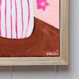 Pink Stripes With Flowers