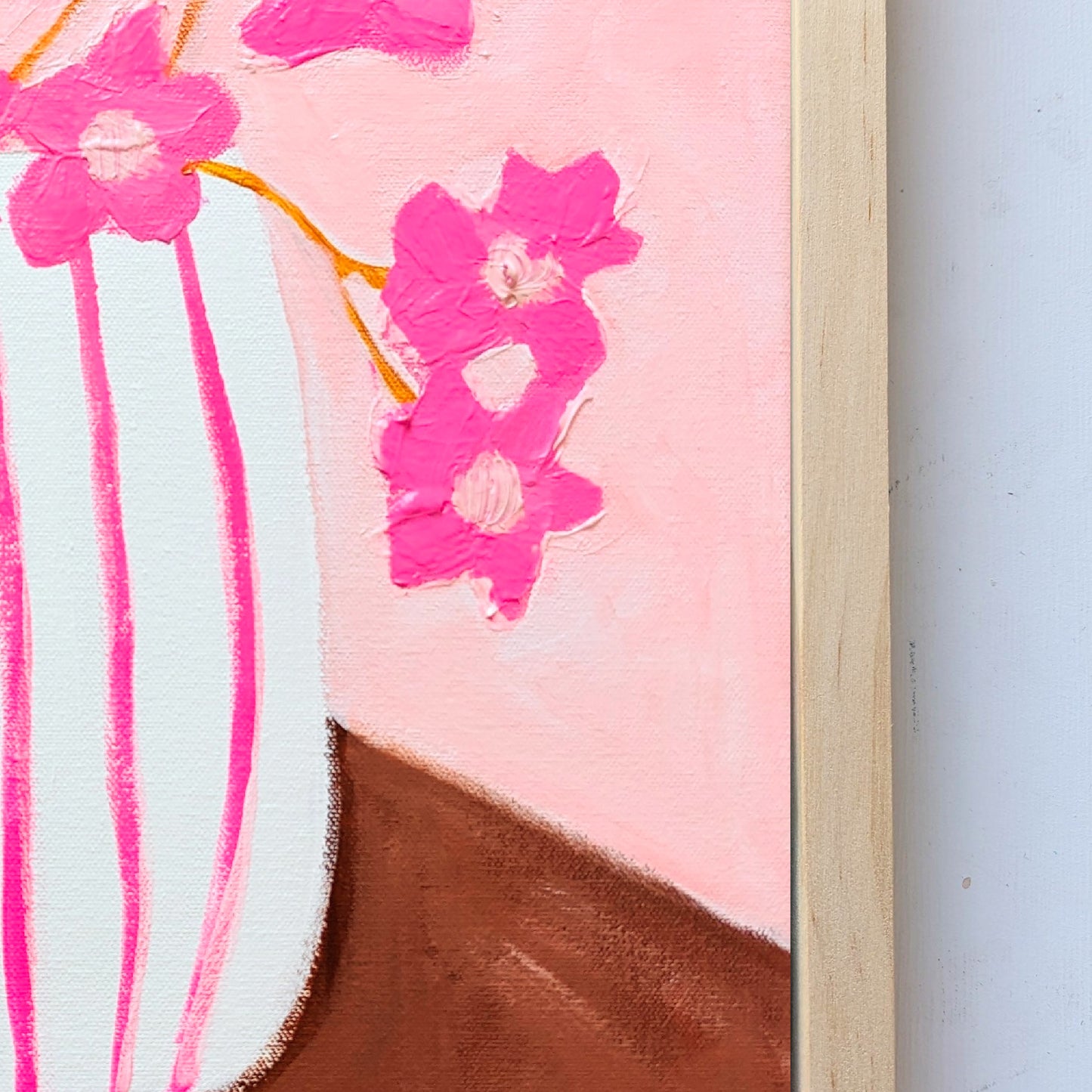 Pink Stripes With Flowers