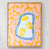 Plate Of Lemons On Pink