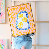 Plate Of Lemons On Pink