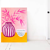 Wonky Bowl With Pink Pot