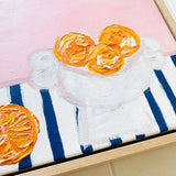 Oranges On Blue Stripes