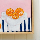 Oranges On Blue Stripes
