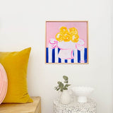 Lemons On Blue Stripes