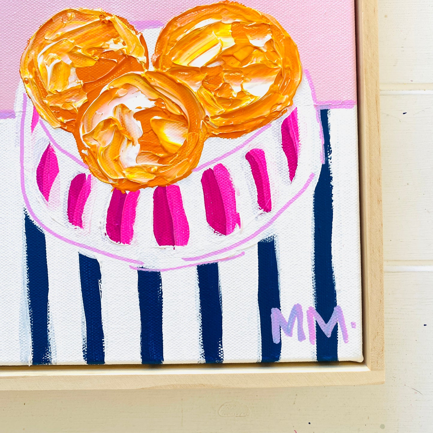 Oranges In Pink Bowl