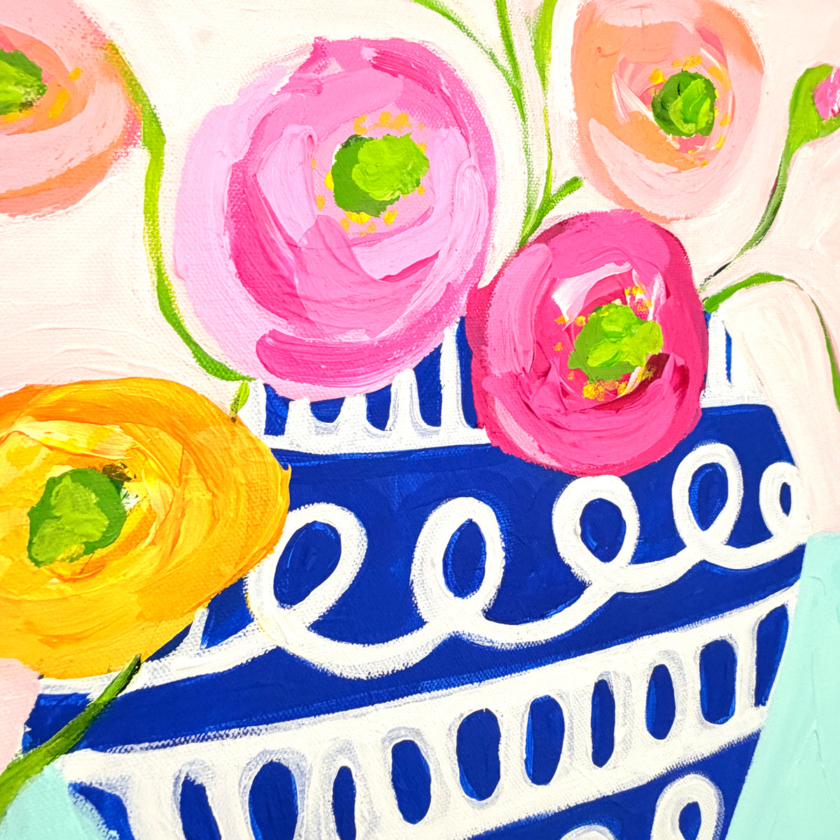 Poppies In Blue Patterns