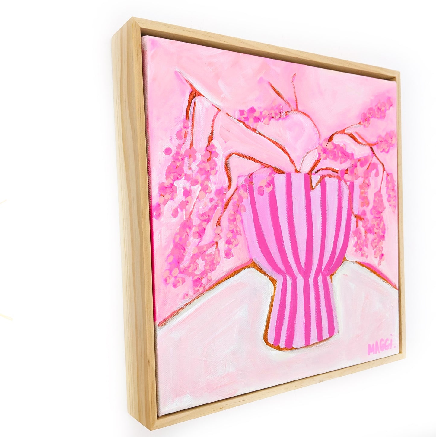Pink Stripes With Pink Flowers