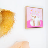 Pink Daisies In Stripes