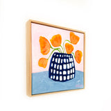 Orange Poppies In Blue