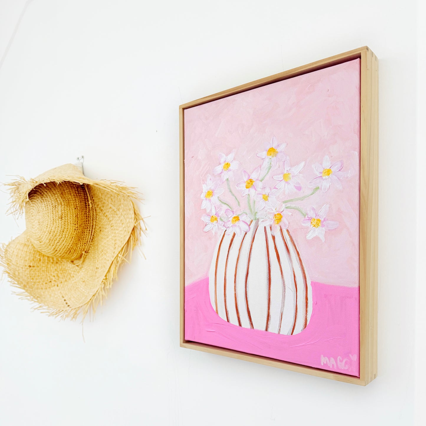 Pink Daisies On Pink