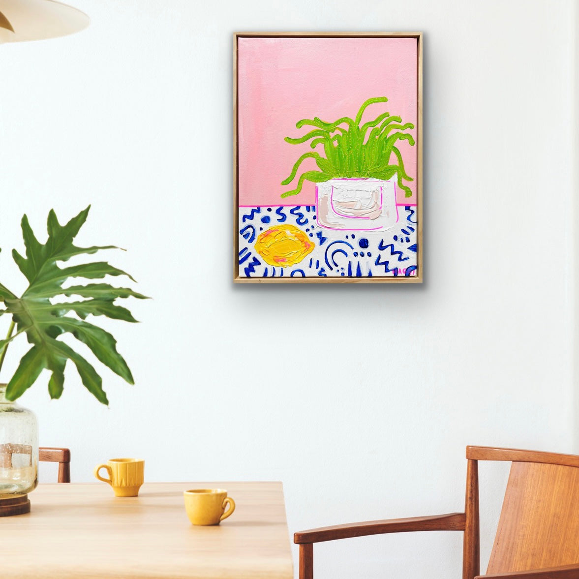 Dragonfruit On Pink With Lemon