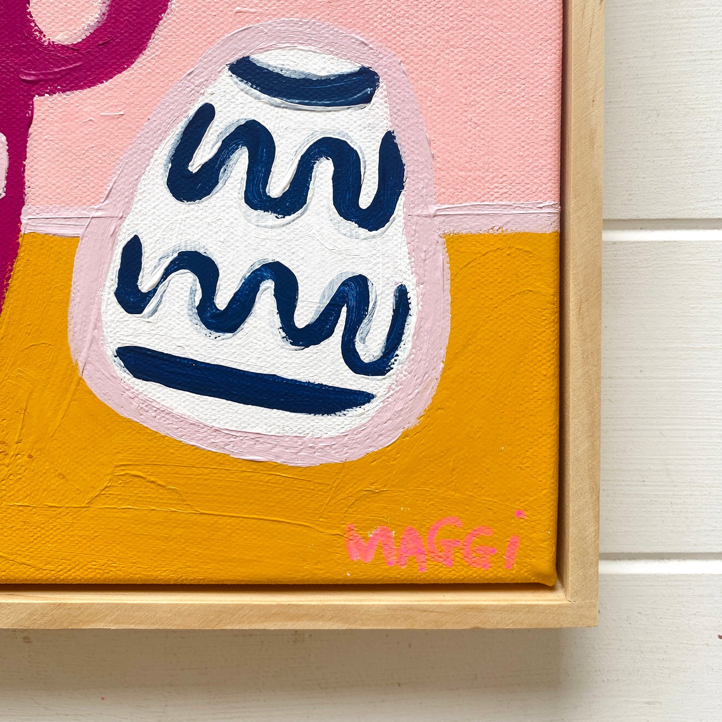 Magenta Urn With Wonky Pot