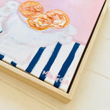 Oranges On Blue Stripes