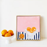 Oranges On Blue Stripes