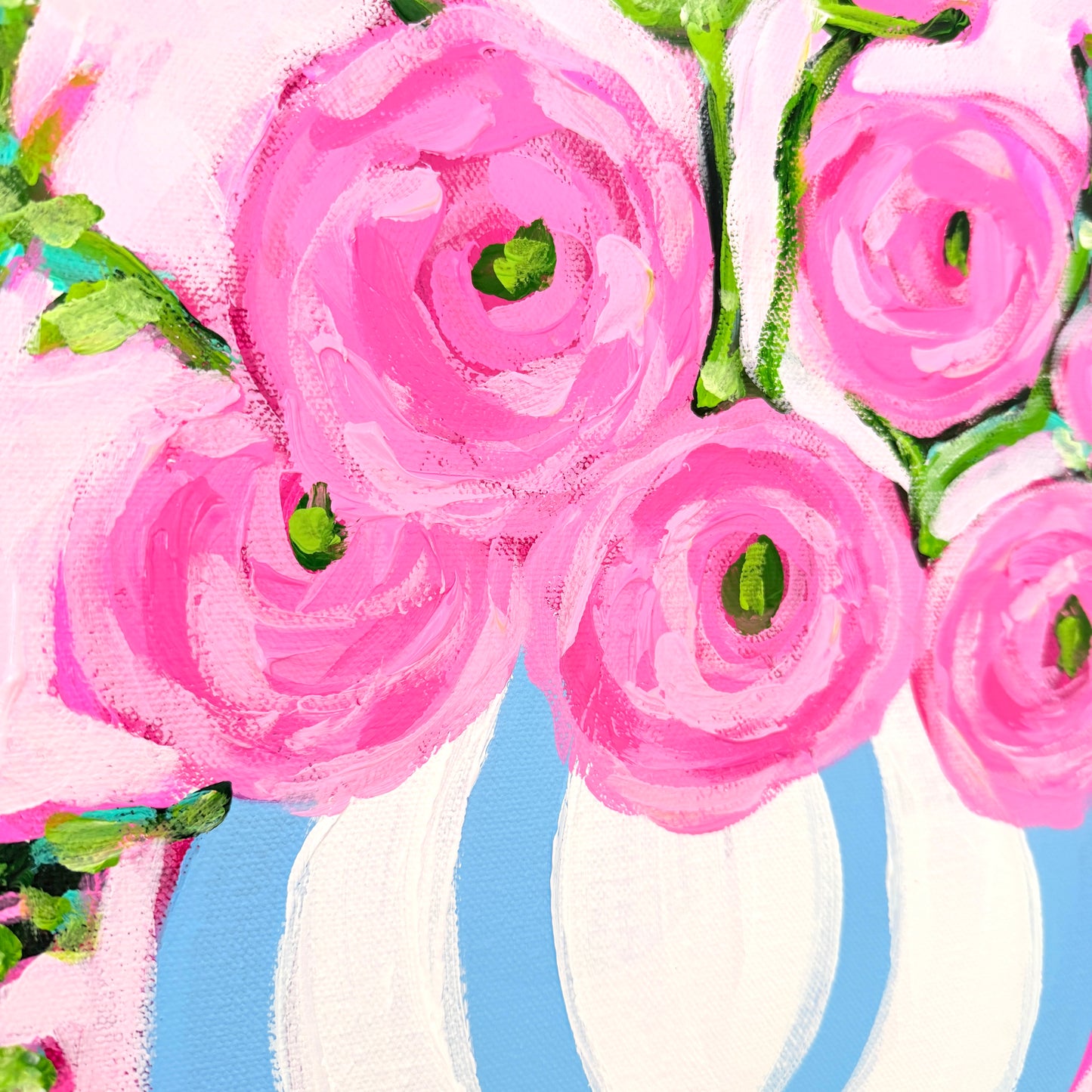 Ranunculus In Blue Stripes