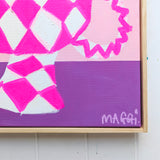 Pink Urn With Oranges