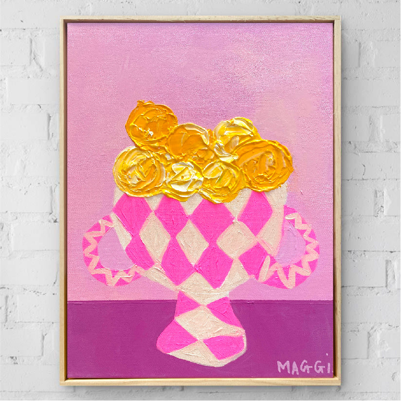 Lemons + Oranges on Pink